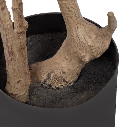 Kate and Laurel 7ft. Green Oliveira Faux Olive Tree in Gold Planter